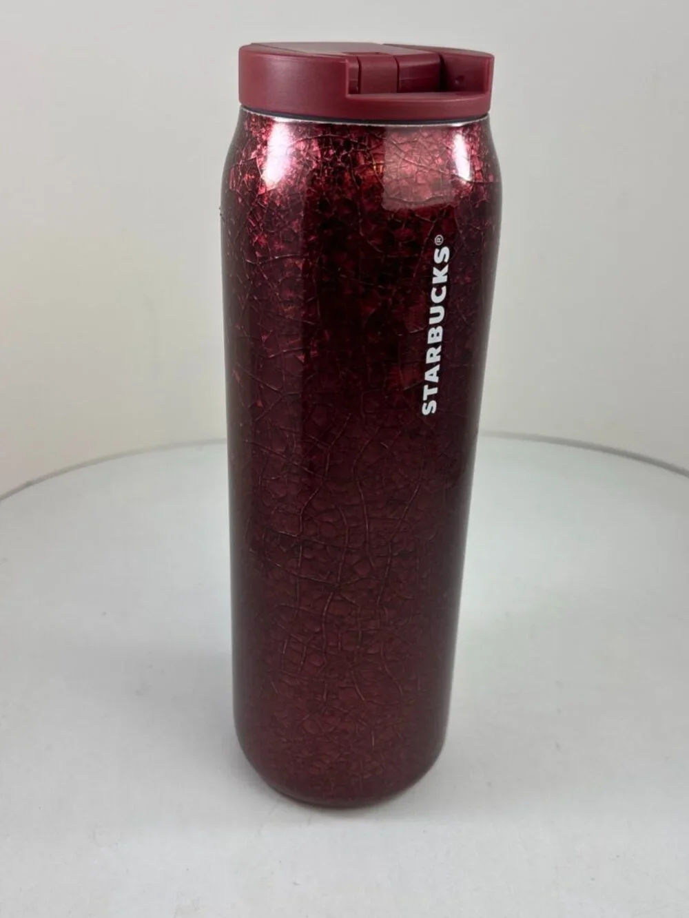Starbucks Red Crackle Vacuum Insulated Stainless Steel Tumbler - 20oz